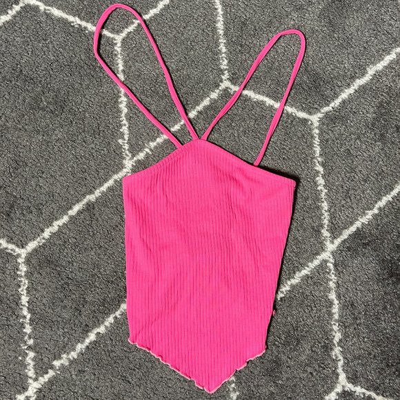 Pink Halter Top, Open Back Top, Wild Fable, Size L - Picture 1 of 3